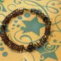 Purple Spiral w Glass Beads bracelet