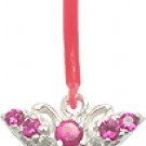 Flexi Banana Silver Butterfly Dangling Belly Ring BPSD071