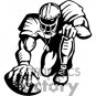 football player kneeling