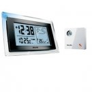Outdoor Weather Thermometer Weather Station with Built in Digital Clock Refurbished
