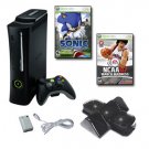black Xbox LIVE headset huge 120GB detachable hard drive sleek black finish Elite Console