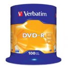VERBATIM DVD-R 100 PACK 4.7GB 120 MIN DVD MEDIA 16x NEW