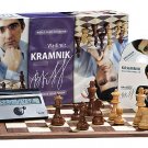 Kramnik Chess Gift Box Set with clock pieces board CD