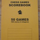 SCOREBOOK SCORE BOOK CHESS 50 GAMES 100 MOVES  *NEW*