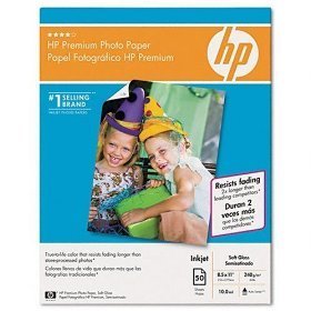 HP PREMIUM PHOTO PAPER SOFT GLOSS 8.5 X 11 50 Q1994A