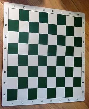 GREEN VINYL TOURNAMENT CHESS BOARD HIGH QUALITY *NEW*