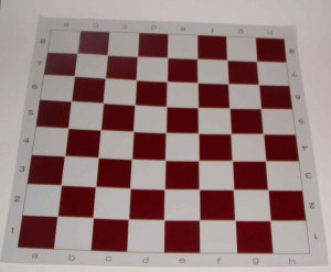 RED VINYL TOURNAMENT CHESS BOARD HIGH QUALITY *NEW*