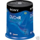 SONY DVD+R 200 PACK 2 X 100 4.7GB 120 MIN DVD MEDIA 16x
