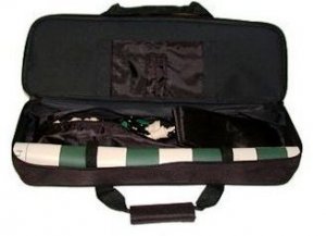 CHESS SET PIECES BOARD DELUXE BAG WOODEN MECH CLOCK