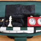 Chess Pieces Board Bag Mechanical Clock Timer Set NEW