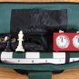 Chess Pieces Board Bag Mechanical Clock Timer Set NEW