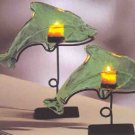 Green Dolphin Votive Holders