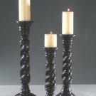 Twisted Wood Candle Holder