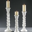 Twisted Wood Candle Holder