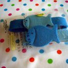 Blue felt fish bento box belt set
