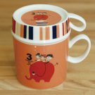Shinzi Katoh upside-down three children cafe mug