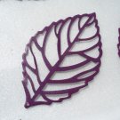 Plum Filigree Leaves Lot of 6