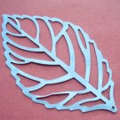 Lot of 6 Filigree Leaves Hand Painted Baby Blue