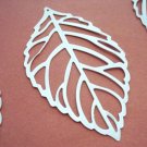 Lot of 6 Snow White Leaf Charms
