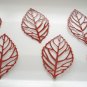 New Fall Colors Sweet Potato Orange Leaf Charm Lot of 6