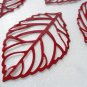 Red Apple Filigree Leaves Lot of 6