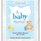 A Baby Shower-Gingham-Blue