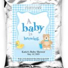 A Baby Is Brewing-Gingham-Blue