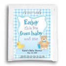 Enjoy This Tea-Gingham-Blue