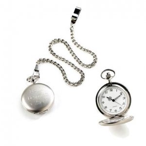 Silver Brushed Pocket Watch