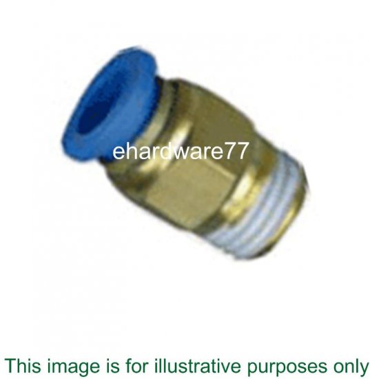 Push-in Straight Male Connector 12mmODx3/8"