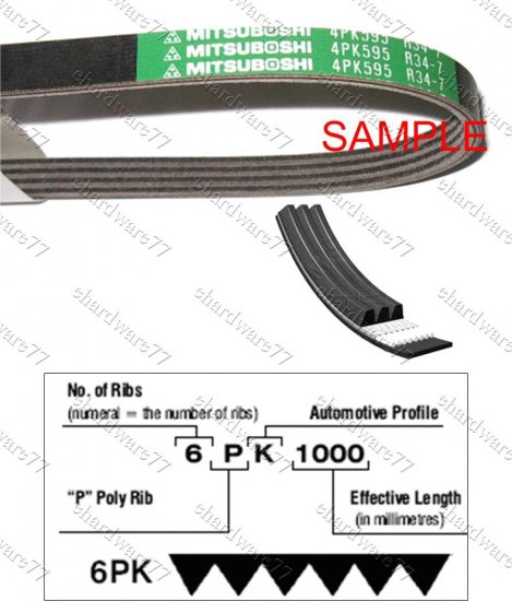 MITSUBOSHI V-Ribbed Drive Belt 6PK1955