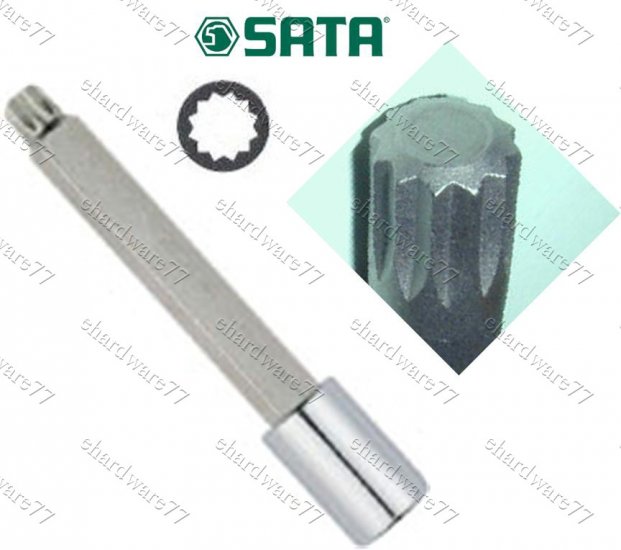 SATA - 1/2" DR Triple Square Bit Socket M5x100mmL