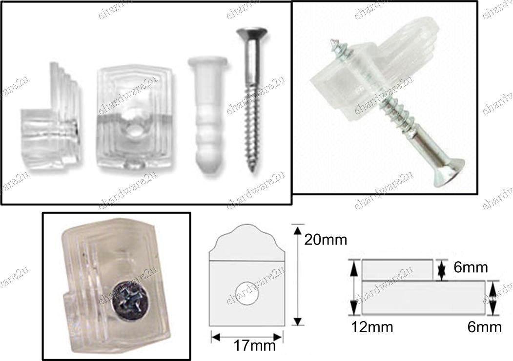 Small Adjustable Mirror Holder Clips (Pack of 4Pcs) (XY034)