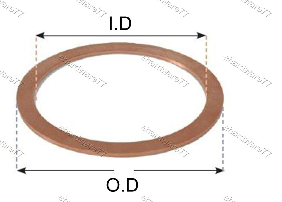 Sump Plug Copper Gaskets M6 (50pcs/Pack) (2009)
