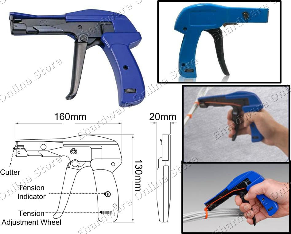 Adjustable Tensioning With Auto CutOff Cable Ties Tool (HS600A)