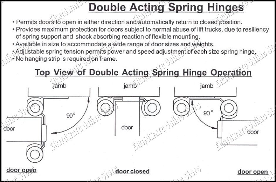 Stainless Steel Double Action Spring Hinges 100mm / 4" (DASH100)