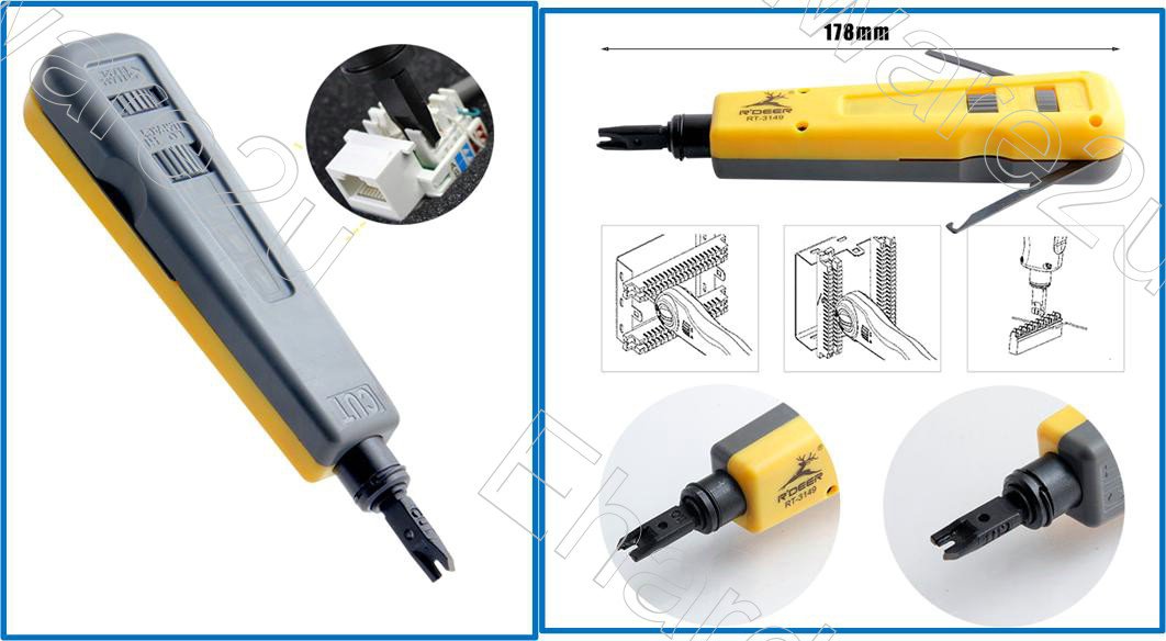 Network Termination Impact Punch Down Tool With 110 & 66 Blades (RT3149)