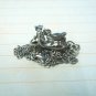 N337HM Antique Silver Vespa Motorcycle Necklace
