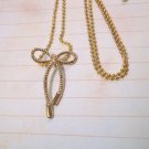 N179 Gold Ribbon Short Necklace