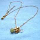 N127HM-a Gold Flower Short Necklace