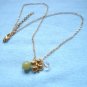 N127HM-a Gold Flower Short Necklace