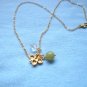 N127HM-a Gold Flower Short Necklace