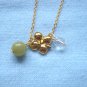 N127HM-a Gold Flower Short Necklace
