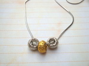 Gold and Silver Dusted Necklace N903