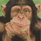 Counted Cross Stitch Kit - THINKING CHIMPANZEE