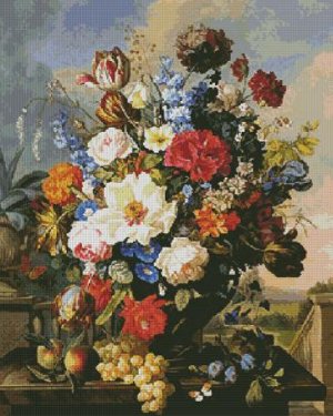 Counted Cross Stitch Pattern - FLOWER STILL LIFE
