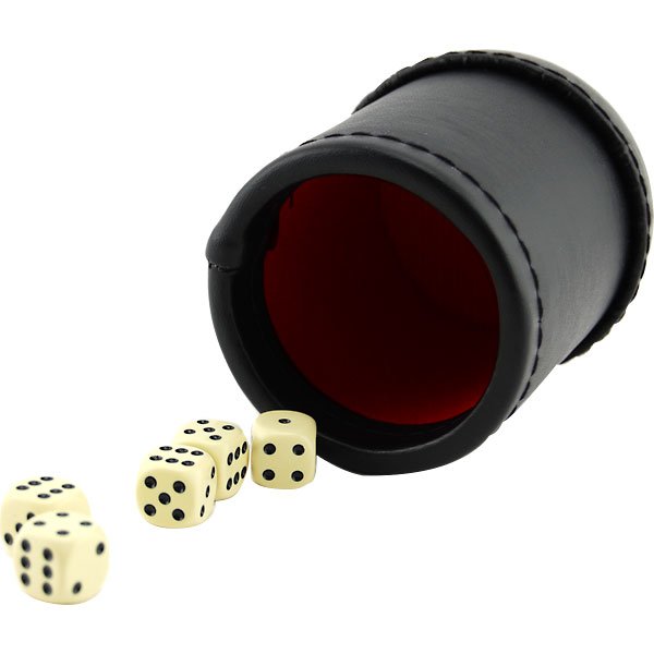Professional Ceelo Bar & Casino Gambling Dice Cup with Five Dice