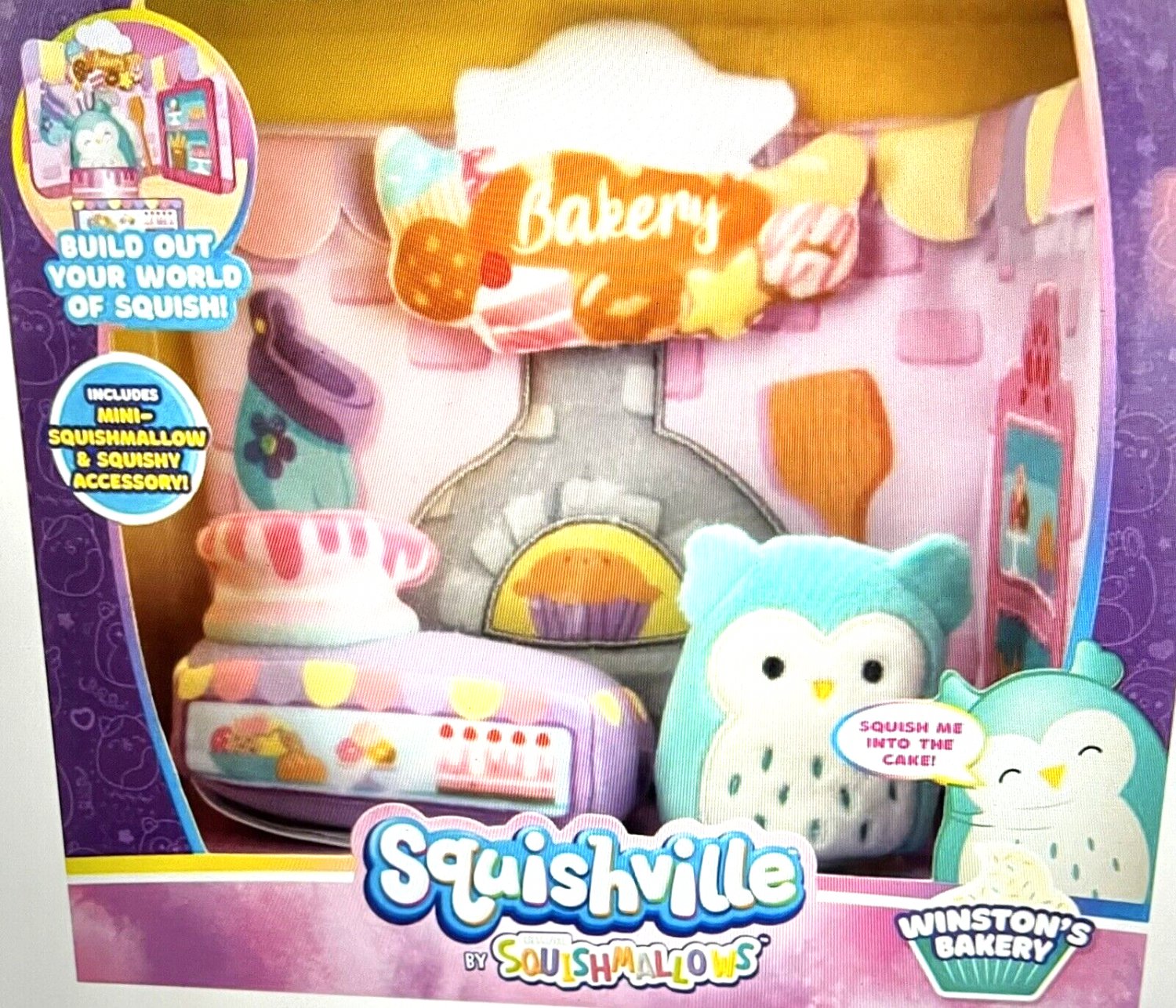 Squishmallows Winston's Bakery Soft Playset