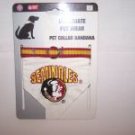 NEW FLORIDA STATE SEMINOLES DOG COLLAR BANDANA LARGE