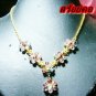 Multi Color Flower Pendant and Necklace